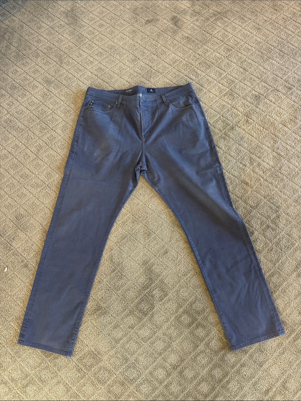 Ag Adriano Goldschmied Men's Dark Blue Straight Jeans